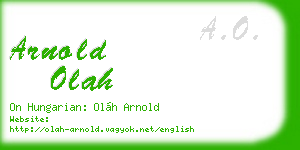arnold olah business card